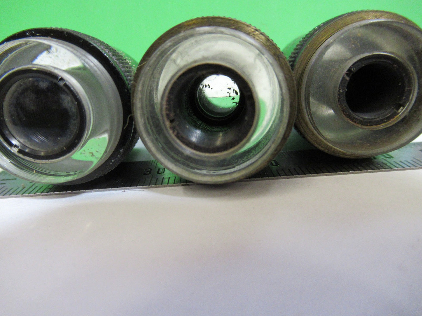 LOT OBJECTIVES BAUSCH LOMB EPI 215mm  MICROSCOPE PART AS PICTURED V7-FT-78