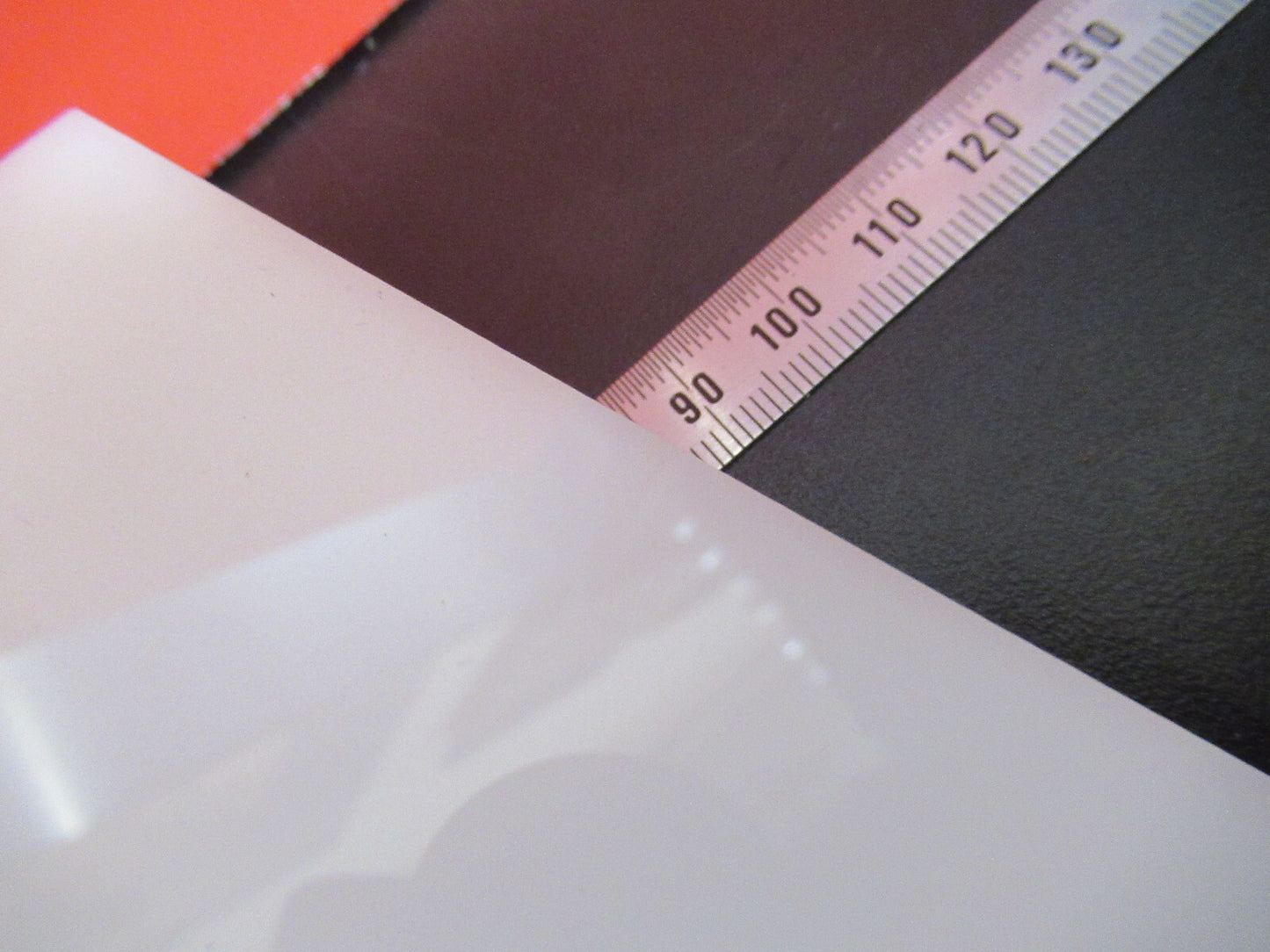 OPTICAL WHITE PLASTIC REFLECTIVE PLATE MICROSCOPE PART AS Pictured S8-B-15