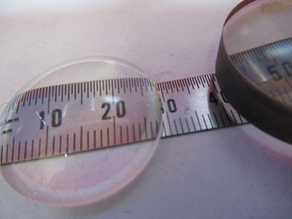 MEIJI JAPAN  LOT LENSES for CONDENSER MICROSCOPE PART AS PICTURED H9-B-33