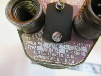 ARMTEC TRU-66/A TRANSMITTER PRESSURE 418-00044 NSN AIRCRAFT PART AS PIC &P4-A-26