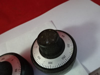 MICROSCOPE PART ZEISS GERMANY SET of KNOBS OPTICS AS IS &55R-A-03