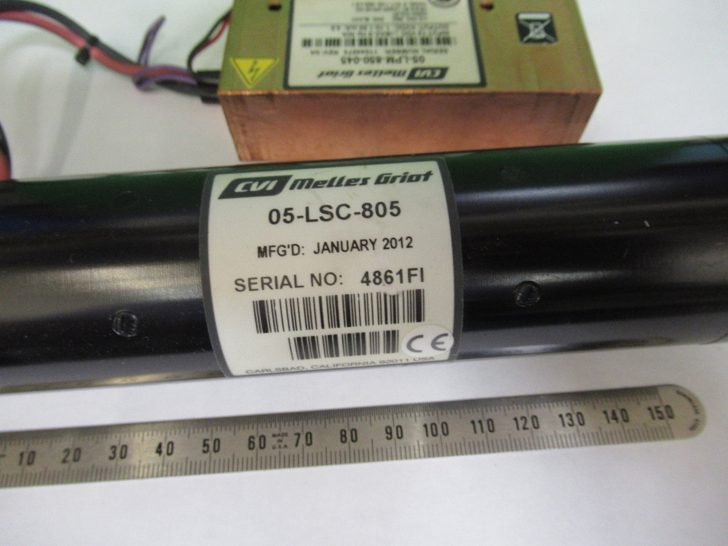 OPTICS MELLES GRIOT HeNe GAS LASER PRO OPTICAL AS PICTURED T4-A-08