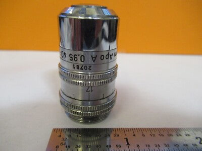 Ernst Leitz Weztlar Objective Apo 40X Optics Microscope Part AS Pic
