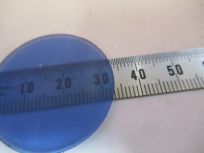 OPTICAL BLUE GLASS FILTER MICROSCOPE PART OPTICS AS PICTURED &F1-A-17