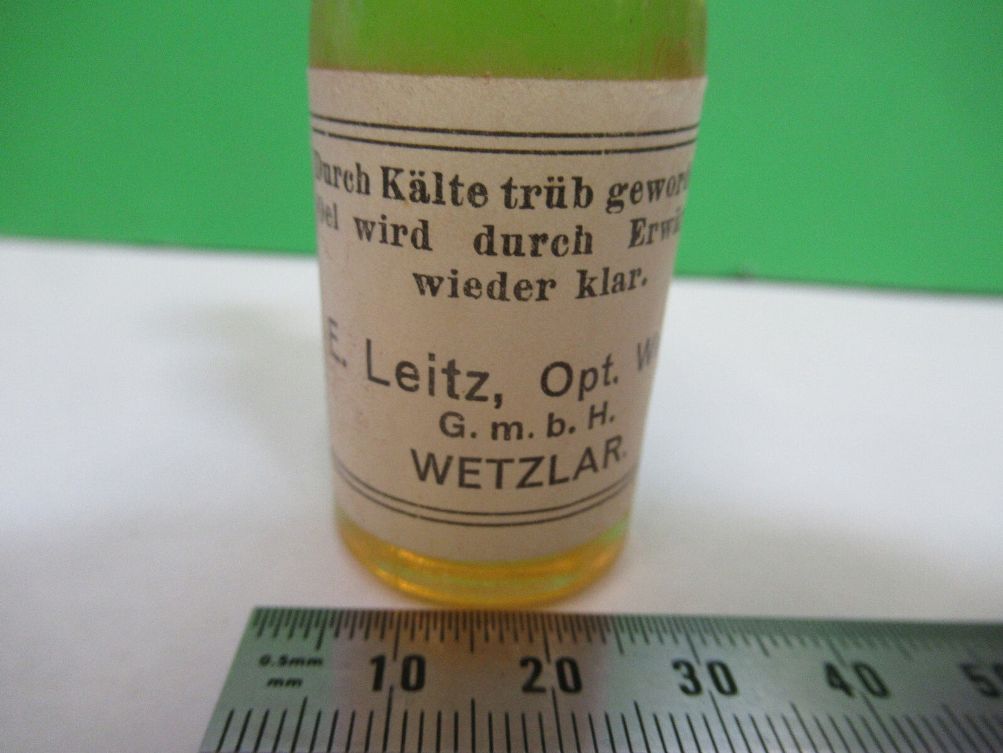 Leizt Wetzlar Cedern Oel Antique Bottle Microscope Part