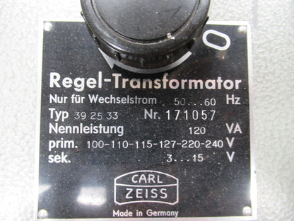 HEAVY POWER SUPPLY 392533 CARL ZEISS GERMANY MICROSCOPE PART AS PICTURED TD-1