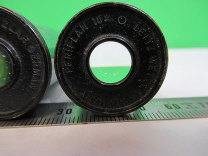 LEITZ WEZTLAR PAIR EYEPIECES 10X OPTICS MICROSCOPE PART AS PICTURED X4-A-34