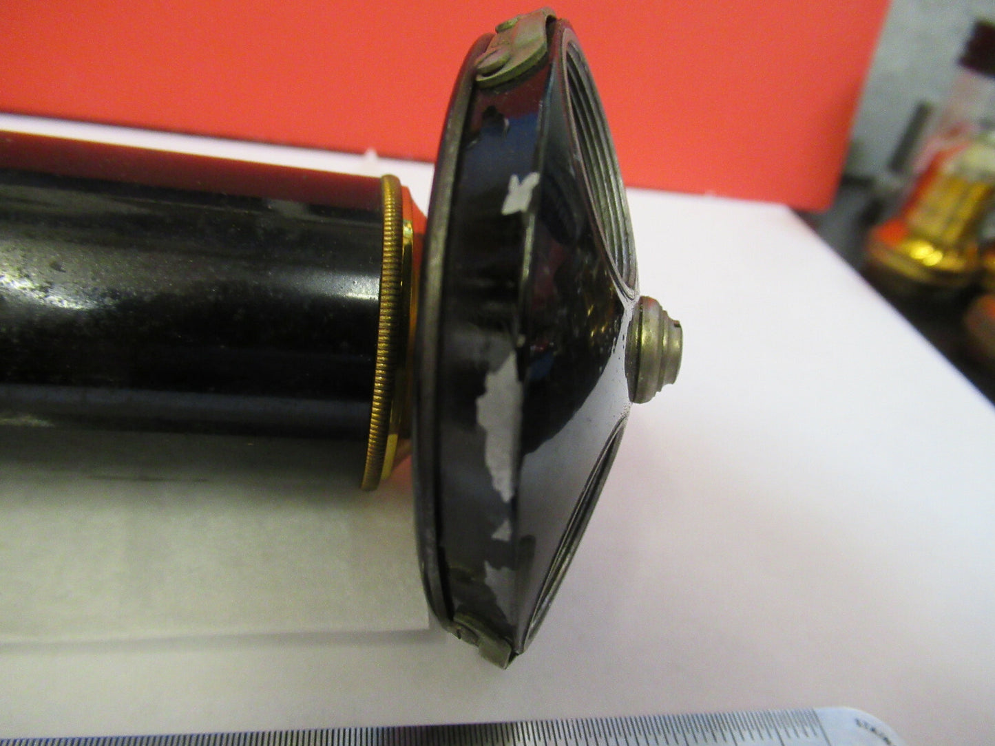 Antique Brass Bausch & Lomb Tubus + Nosepiece Microscope Part