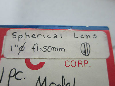 Optical Lens Spherical 25.4 mm Dia Fl 50 mm Arc Optics