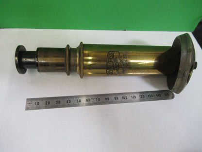 RARE CARL ZEISS JENA ANTIQUE BRASS TUBUS MICROSCOPE PART AS PICTURED #W5-B-02