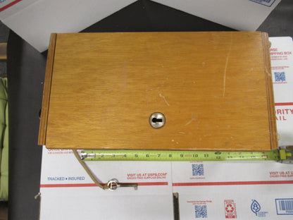 EMPTY HERTEL REUSS  WOOD CABINET ANTIQUE MICROSCOPE PART AS PICTURED #TB-3