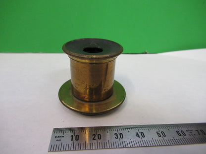 FOR PARTS ANTIQUE LONDON BRASS EYEPIECE LENS MICROSCOPE PART AS PICTURED X6-A-96