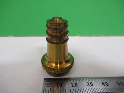 ANTIQUE BRASS OBJECTIVE CARL ZEISS 1900's RARE OPTICS MICROSCOPE PART F3-B-17