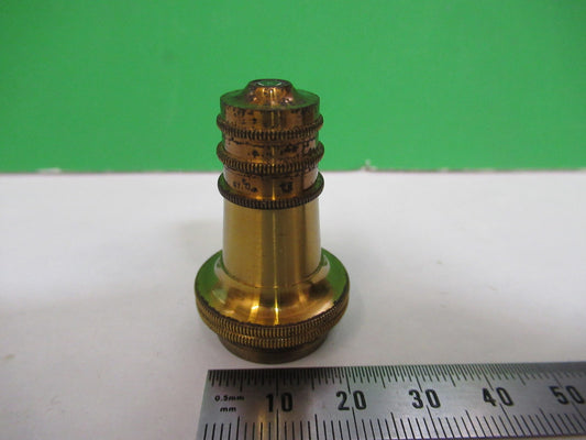 ANTIQUE BRASS OBJECTIVE CARL ZEISS 1900's RARE OPTICS MICROSCOPE PART F3-B-17