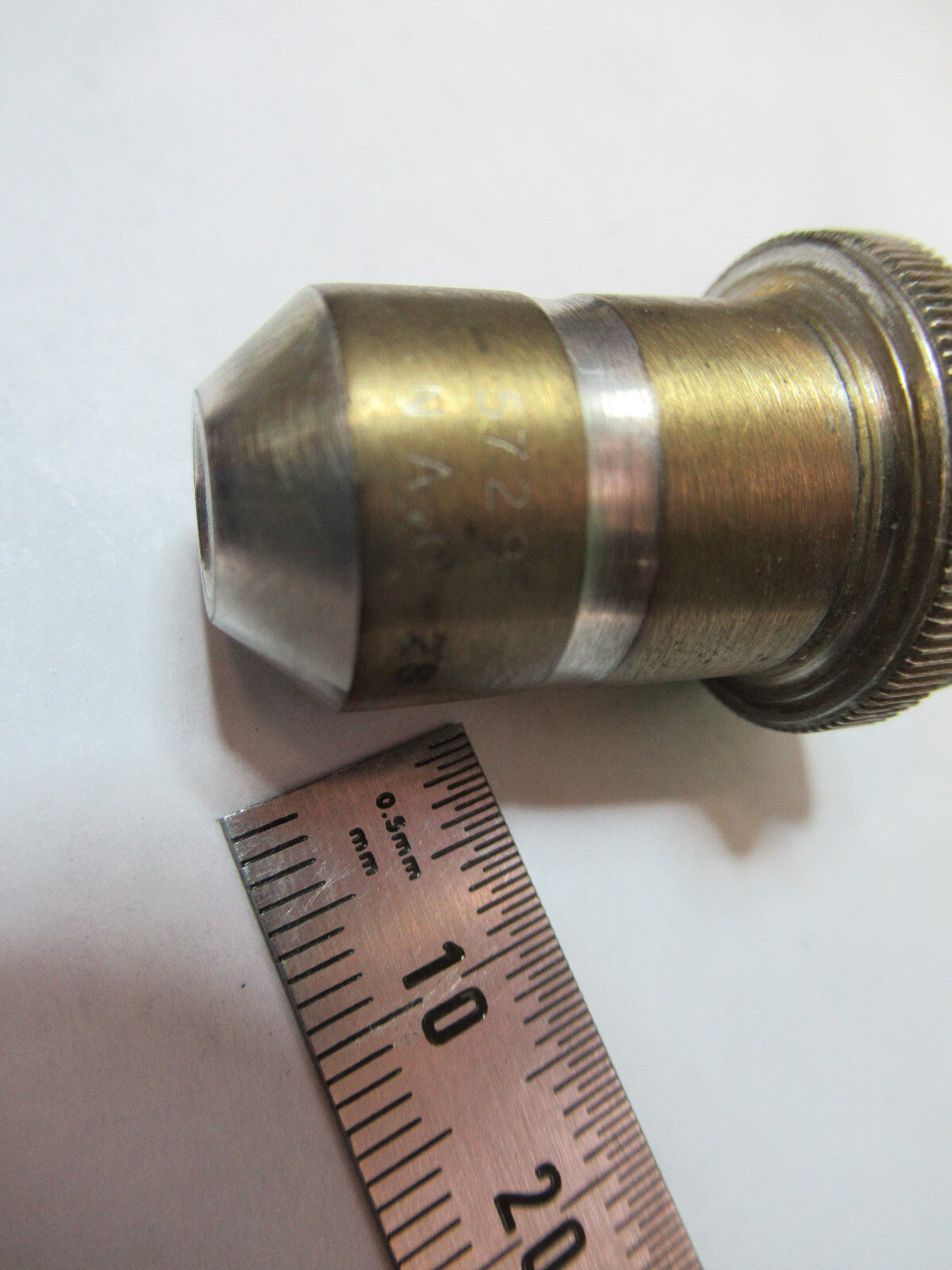 Antique Brass UK Objective 10X Optics Microscope Part