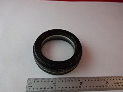 MICROSCOPE PART OPTICAL STEREO 0.75X W.D. 100 mm  LENS OPTICS AS IS #11-DT-R5