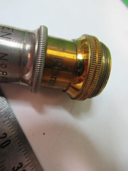 ANTIQUE BRASS REICHERT AUSTRIA OBJECTIVE MICROSCOPE PART AS PICTURED T6-A-39