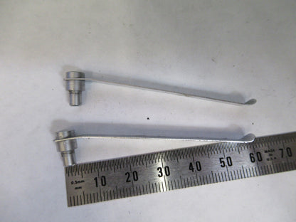 WILD HEERBRUGG SWISS M11 PAIR CLIPS STAGE MICROSCOPE PART AS PICTURED X2-A-27