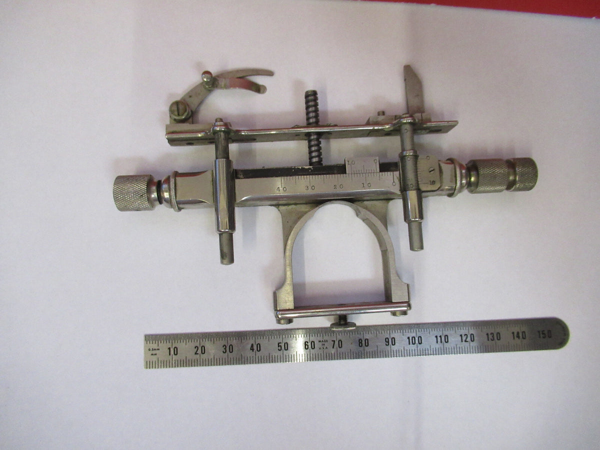 Antique Very Rare Spencer Lens Co. Xy Stage Clip Microscope Part