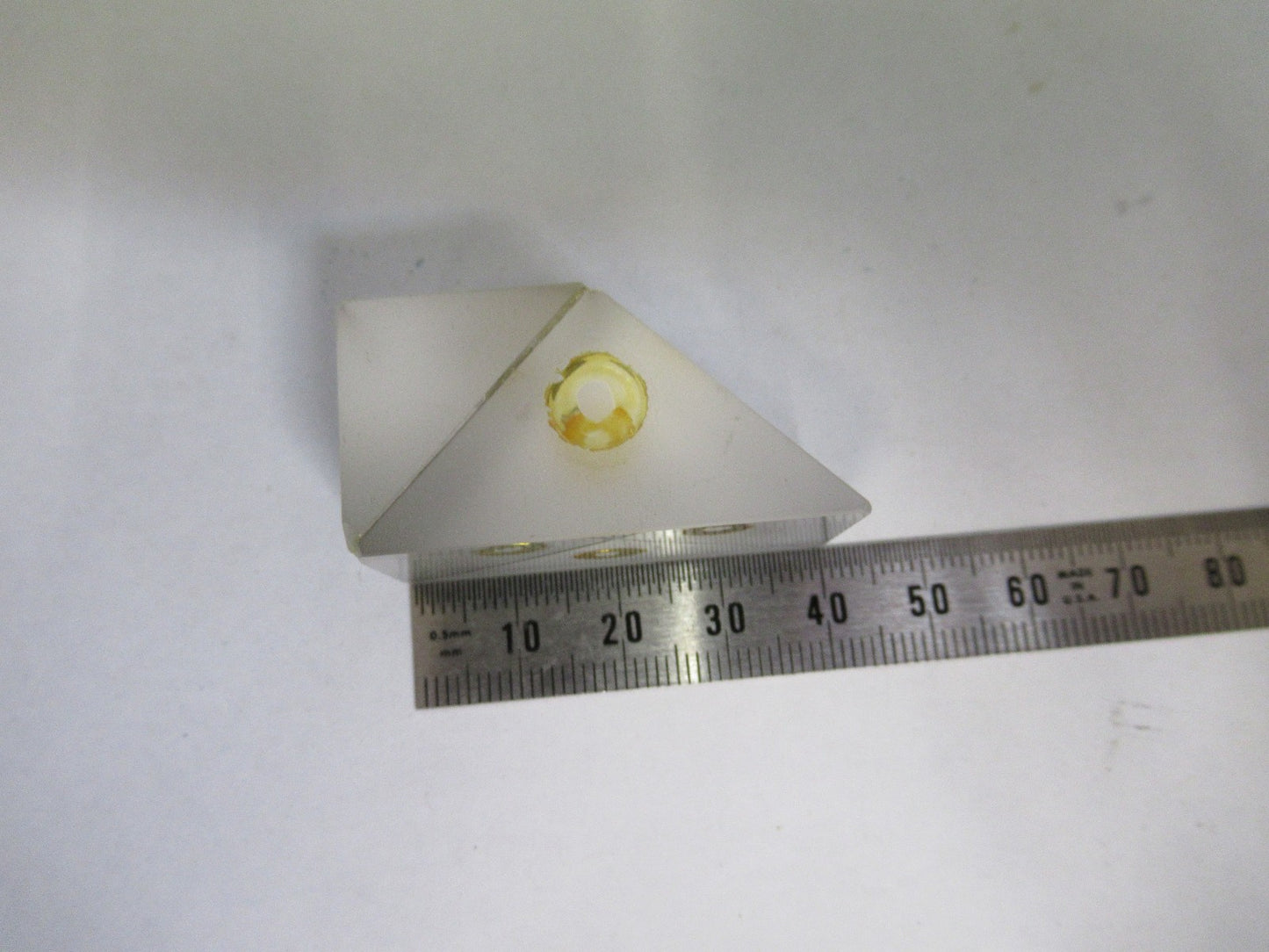 ANTIQUE BAUSCH LOMB GLASS PRISM OPTICS MICROSCOPE PART AS PICTURED  V3-A-55