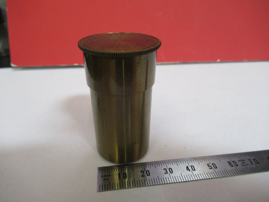 Antique Brass Objective Can Bausch Microscope Part Optics