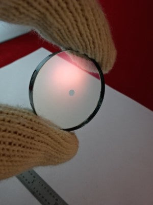 OPTICAL FILTERED LENS receiver hole center MIL SPEC LASER OPTICS AS IS #54-A-09