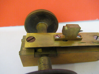 ANTIQUE BAUSCH LOMB BRASS STAGE 1,800's  MICROSCOPE PART AS PICTURED &P8-A-37