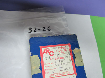 OPTICAL FLAT REFLECTOR ULTRAVIOLET UV LASER OPTICS BIN#32-26