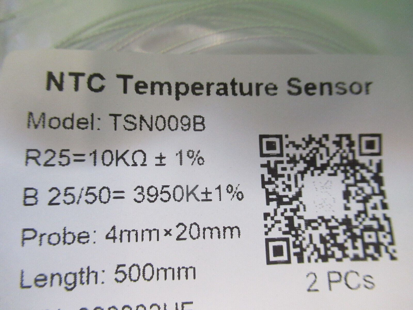 PAIR NTC THERMISTOR TEMPERATURE SENSOR 10000 OHMS  4X20mm AS PICTURED R7-B-74
