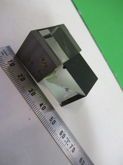 OLYMPUS JAPAN BEAM SPLITTER PRISM GLASS MICROSCOPE PART AS PICTURED W3-C-43