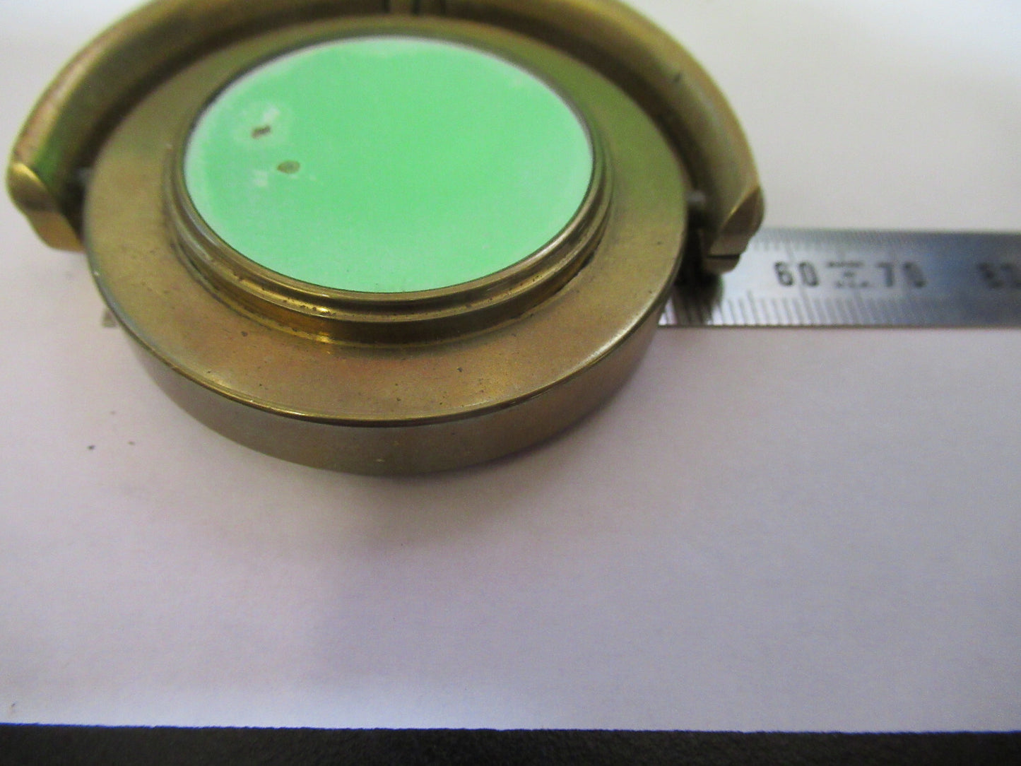 Antique Brass Mirror James Parkes England Microscope Part