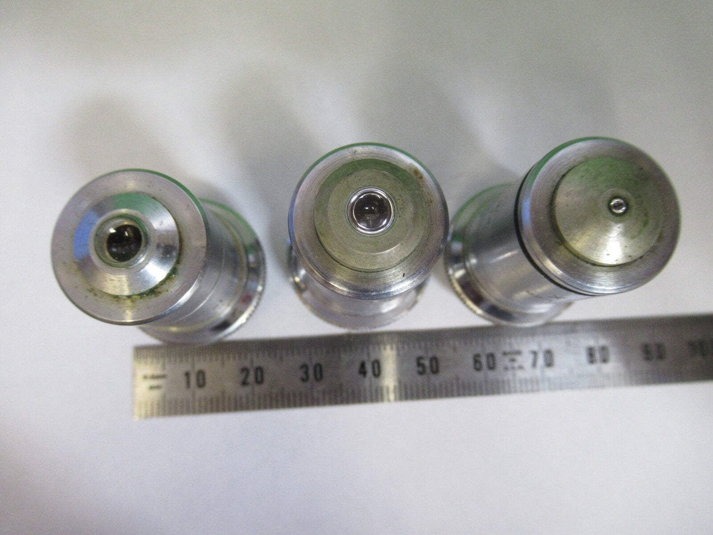 LOT OBJECTIVES BAUSCH LOMB OPTICS  MICROSCOPE PART AS PICTURED Q7-B-11