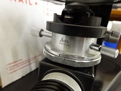 MICROSCOPE POLARIZING POL LEITZ WETZLAR GERMANY BERTRAND OPTICS AS IS B#top