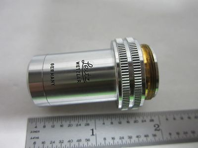 MICROSCOPE PART OBJECTIVE LEITZ WETZLAR GERMANY 10X  OPTICS AS IS BIN#R6-12