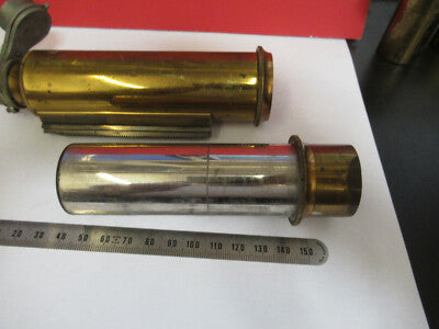 Antique Bausch & Lomb Brass Tubus Ext nosepiece Microscope Part AS Pic