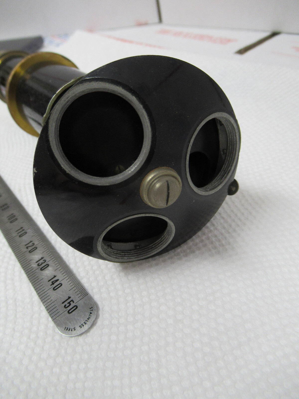 Antique Bausch & Lomb Tubus + Nosepiece Microscope Part
