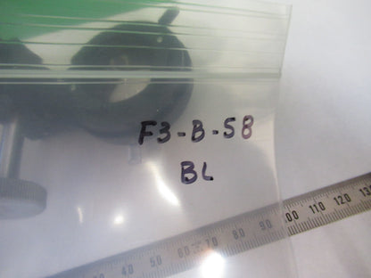 BAUSCH LOMB  CONDENSER + IRIS ANTIQUE MICROSCOPE PART OPTICS AS PICTURED F3-B-58