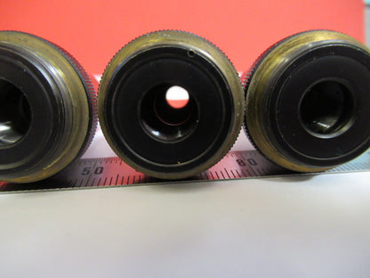 LOT 4ea OBJECTIVE OLYMPUS JAPAN OPTICS  MICROSCOPE PART AS PICTURED S3-B-51