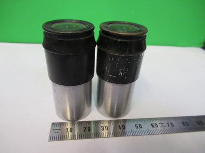 Antique American Optical Co. Spencer Lens Co. Pair Eyepieces 9X Optic Microscope Part