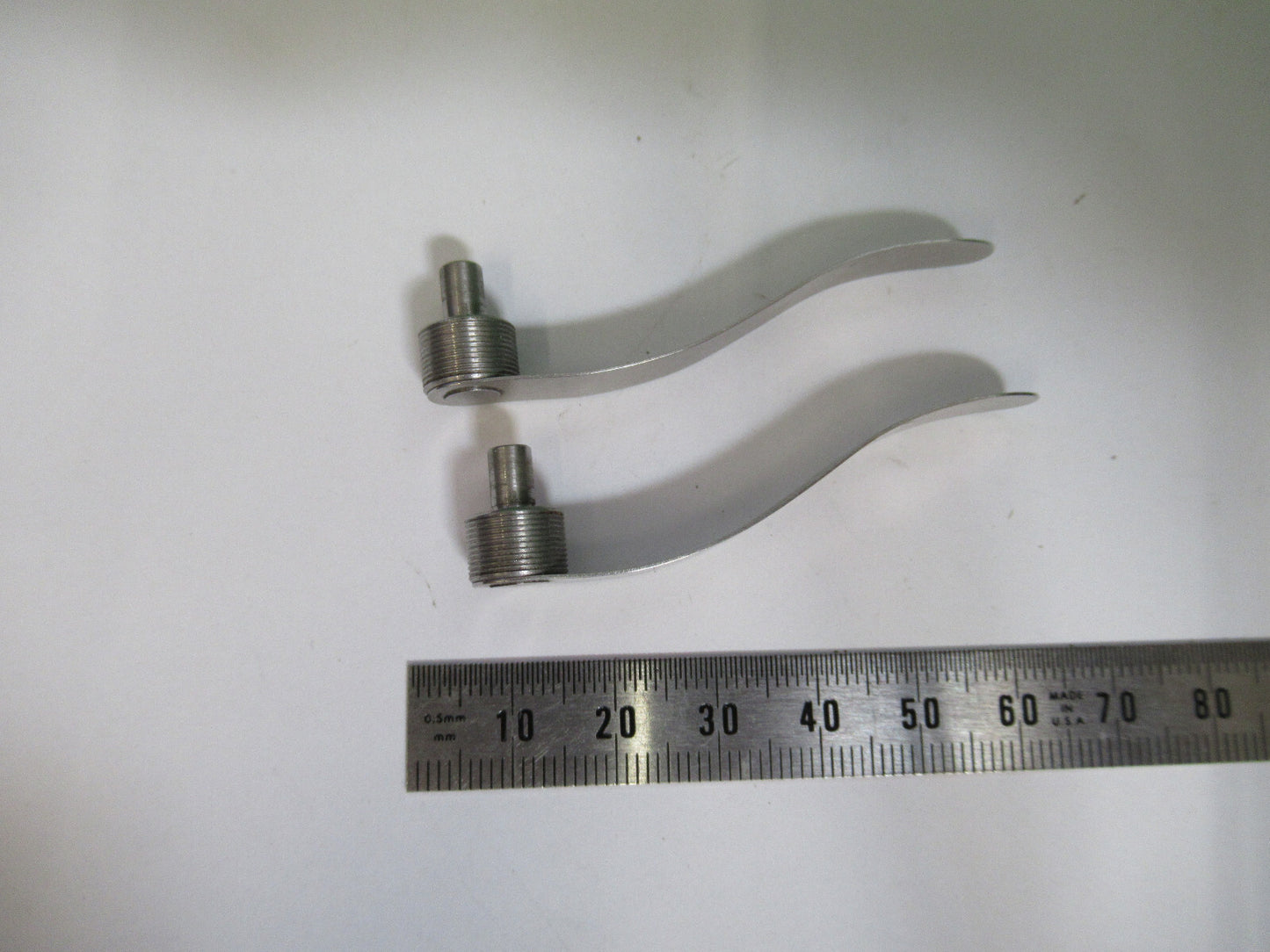 BAUSCH LOMB PAIR CLIPS STAGE MICROSCOPE PART AS PICTURED X5-A-63