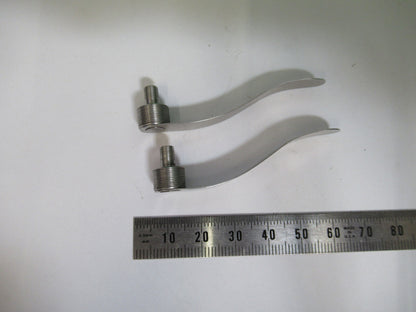 BAUSCH LOMB PAIR CLIPS STAGE MICROSCOPE PART AS PICTURED X5-A-63
