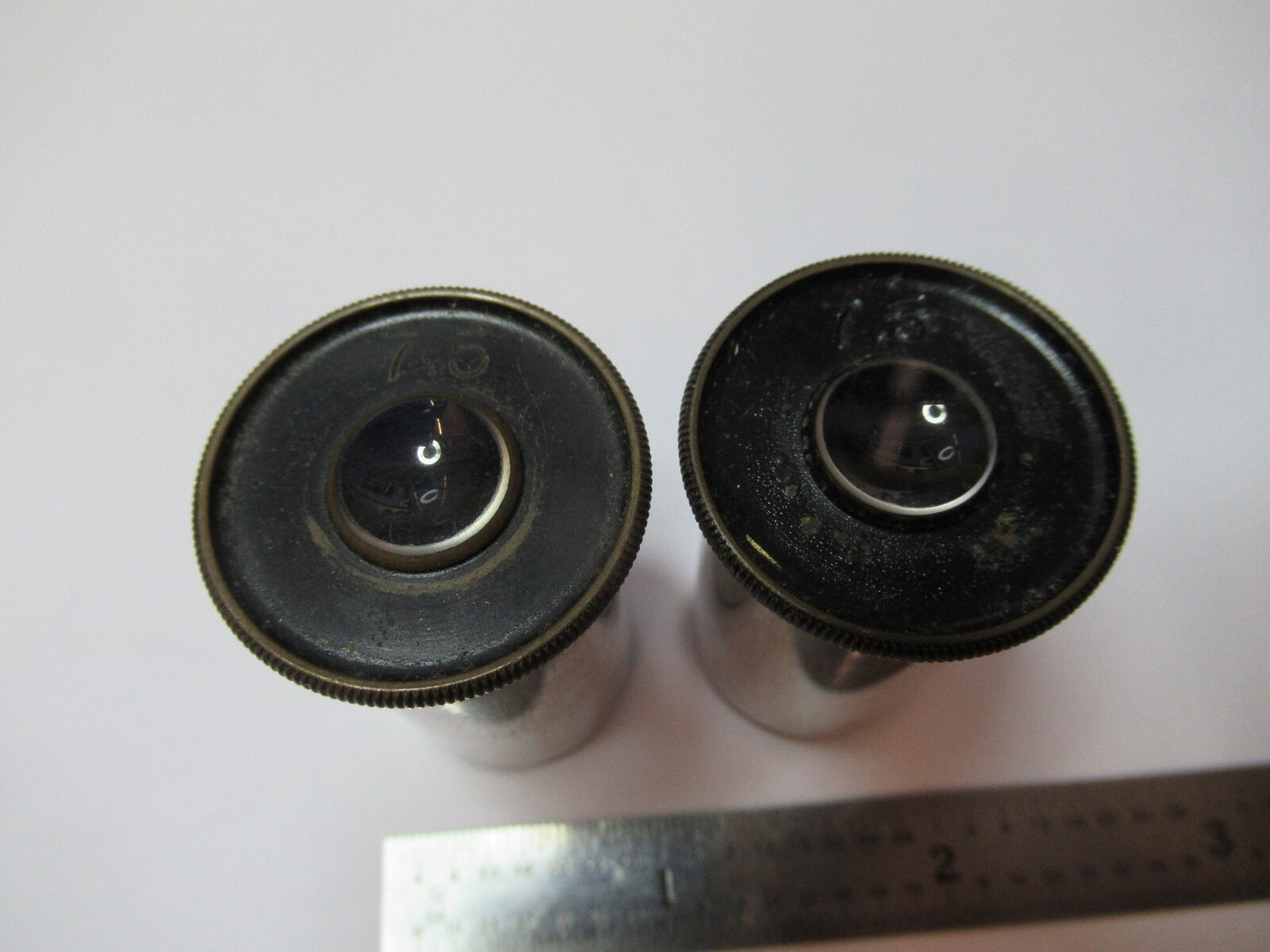 Bausch & Lomb 7.5 Antique Eyepiece Pair Lens Microscope Part