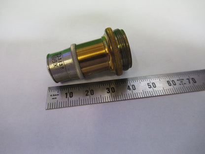 ANTIQUE BRASS OBJECTIVE SPENCER 95X LENS MICROSCOPE PART AS PICTURED &H9-C-11