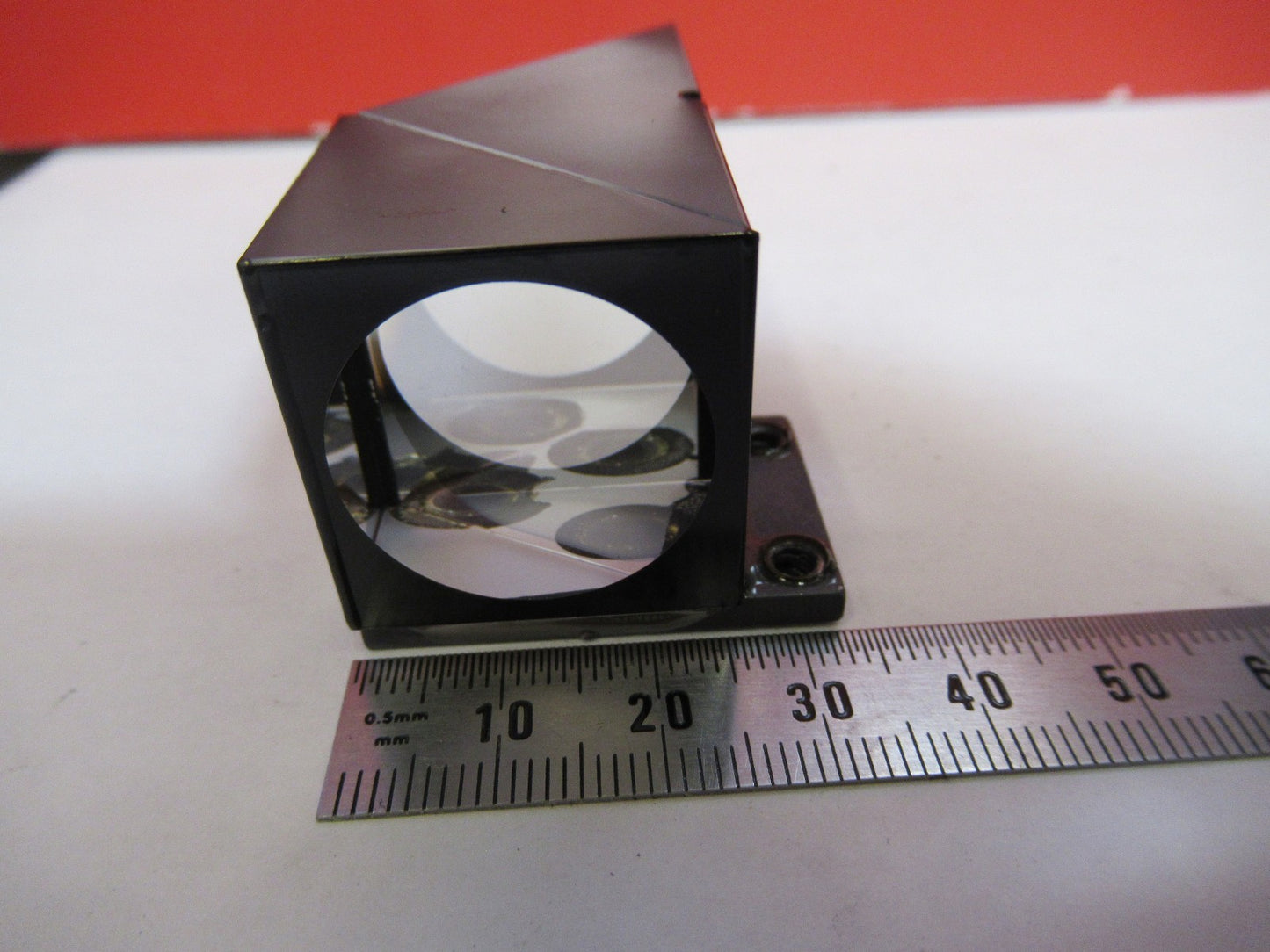 LEICA LEITZ GERMANY DMRB HEAD GLASS PRISM MICROSCOPE PART AS PICTURED T5-A-14