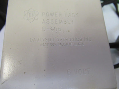 POWER SUPPLY DAVIDSON AUTOCOLLIMATOR MODULE OPTICS AS PICTURED T3-C-18