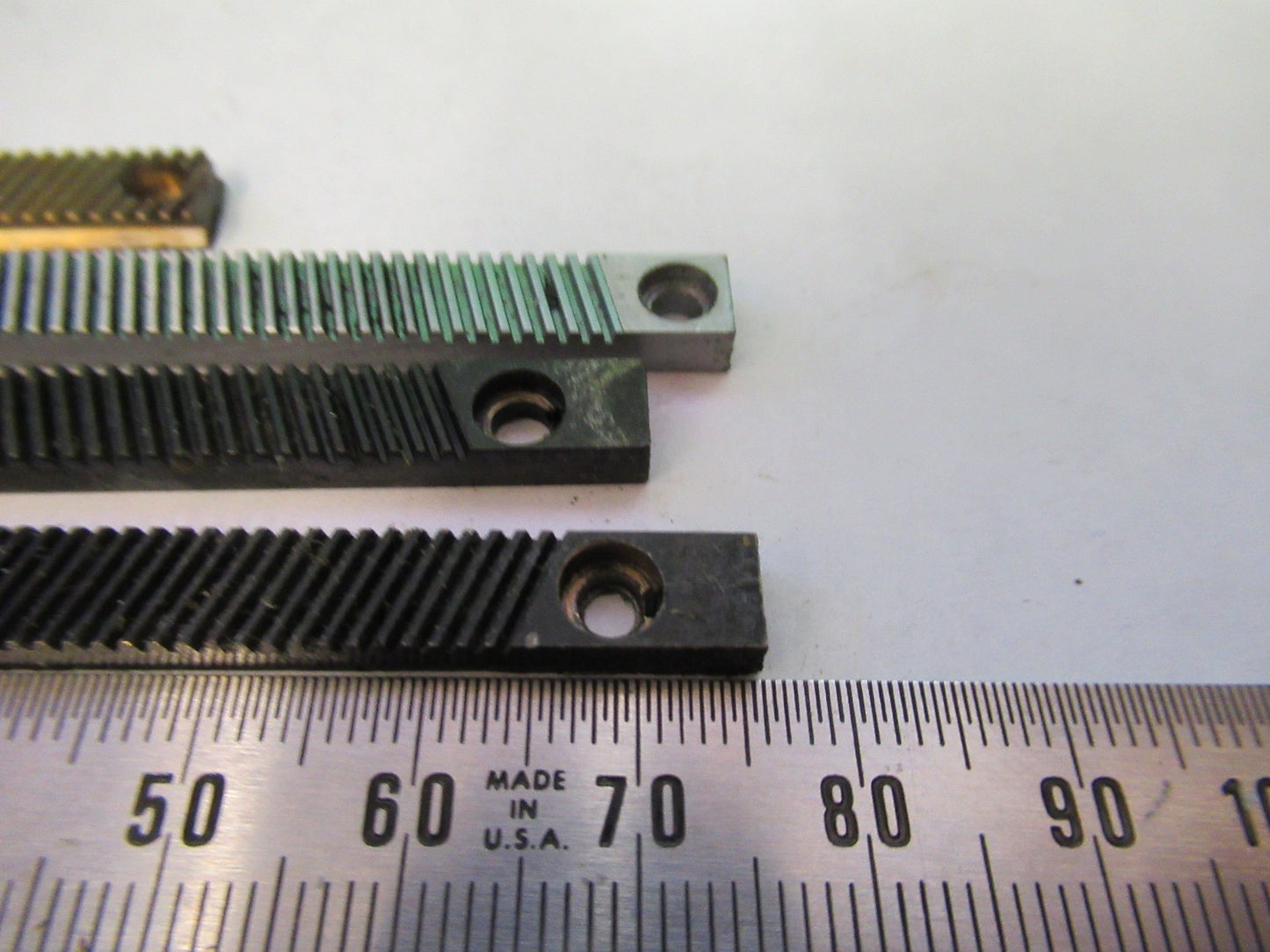 LOT 4 PIECES RACK GEAR BAUSCH LOMB AO SPENCER MICROSCOPE PART AS PICTURE U8-A-39