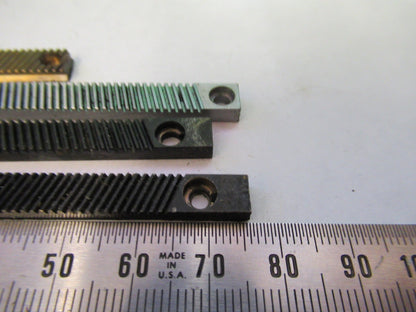 LOT 4 PIECES RACK GEAR BAUSCH LOMB AO SPENCER MICROSCOPE PART AS PICTURE U8-A-39