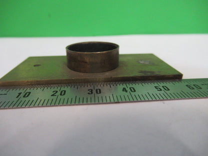 Antique Unknown Brass Fixture Stage Microscope Part