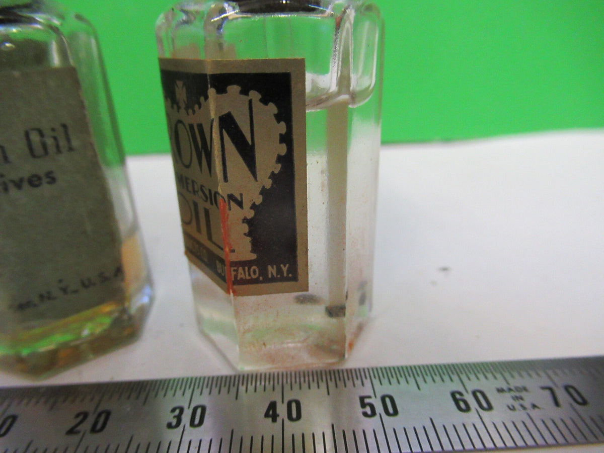 Bausch & Lomb Lot Immersion Oil Antique Bottle Microscope Part