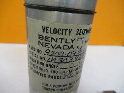 BENTLY NEVADA GE VELOCITY SEISMOPROBE SEISMIC SENSOR AS PICTURED &H1-B-47